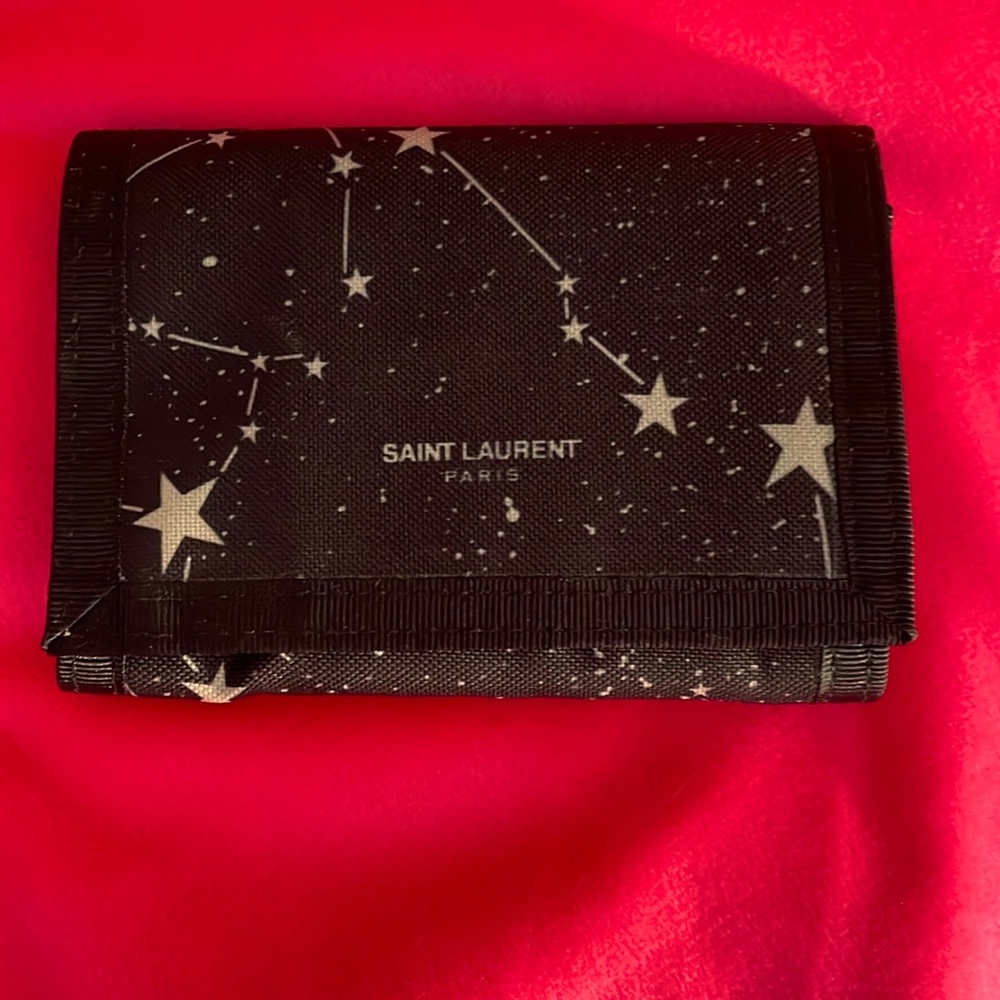 Saint Laurent Paris Trifold Nylon Wallet